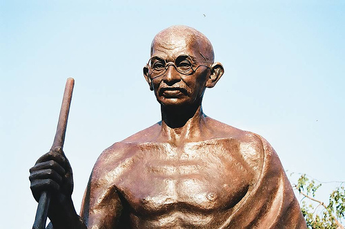 gandhi's statue and message will be with us forever.