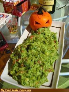 Guacamole vomiting pumpkin