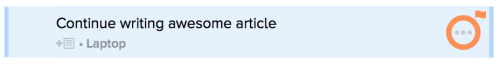 Flagging a task with Shift-Command-l