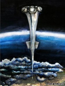 Author Neal Stephenson writes of a fictional 20km-tall tower constructed of steel (source: BBC News Magazine)
