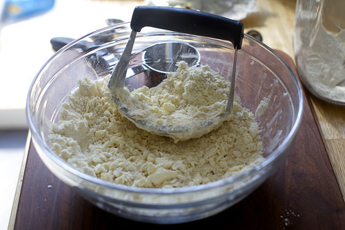 making the flaky pastry lids
