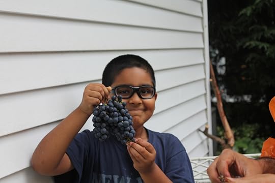Aadi with grapes