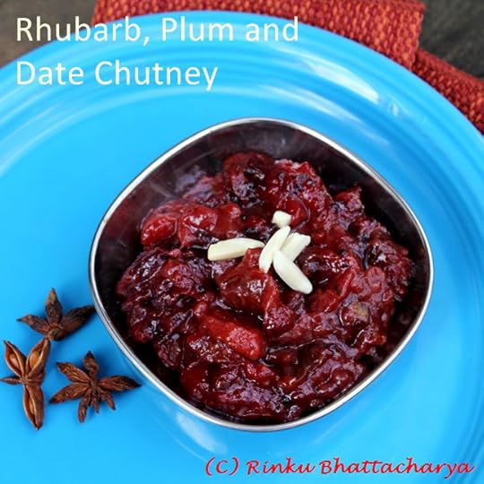 Rhubarb, Plum and Date Chutney