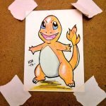 Pokemon Charmander Sketch Card by Nick Davis