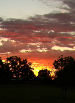 August sunrise in Phoenix.