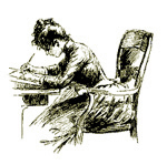 At the desk