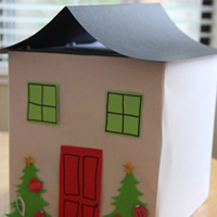 Cardboard Box Gingerbread House