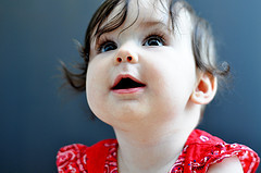 happy little girl's face
