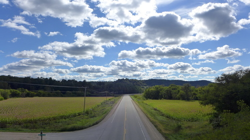 Crossing one of the bridges