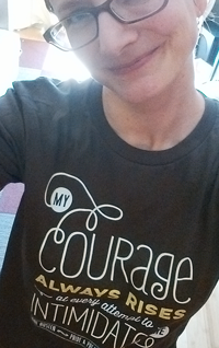 Me wearing one of the new t-shirts