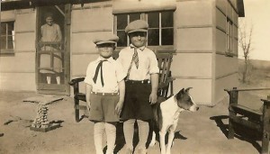 John Bob in front of Vona House
