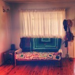 The comfy couch where I've done a lot of my reading and recovering.