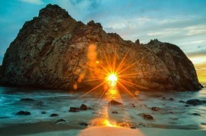 SunThroughRock
