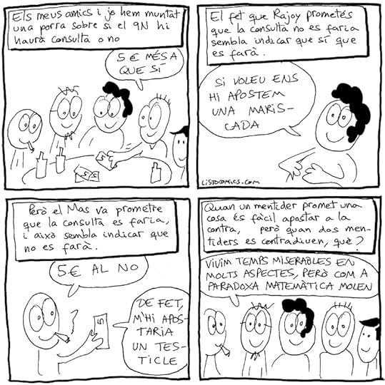 Cómic sobre el 9N como paradoja matemática.