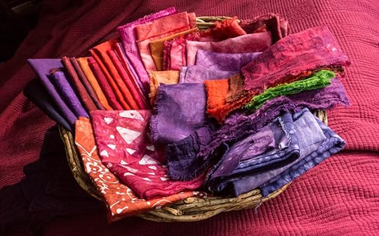 hand-dyed cotton and linen