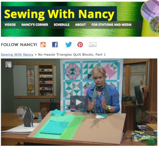 How to make 1/2-square triangles for quilting by Nancy Zieman