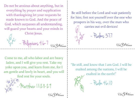 Scripture Cards for Rest and Refreshment Part 1