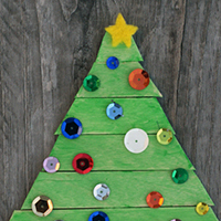 Popsicle Stick Christmas Tree