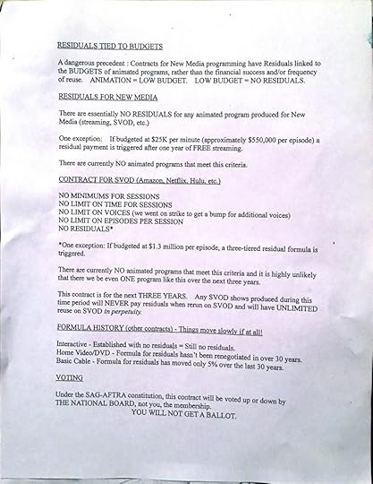 Proposed contract for voice actors is a disaster