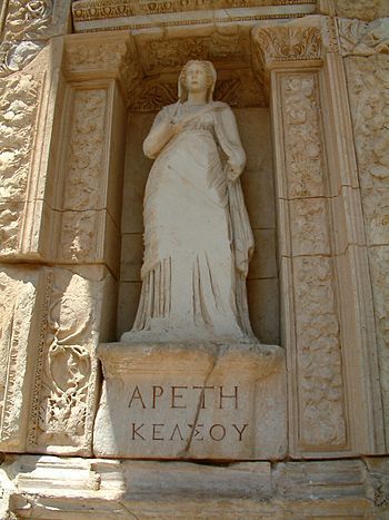 Personification of virtue (Greek ἀρετή) in Cel...