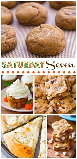 Seven recipes to try this fall - including brown sugar white chocolate blondies, caramelized apple pizza, gingersnap cookies, pumpkin cupcakes, and more!
