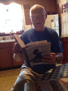 Ann-Marie Adam's dad -- recuperating after a hospital stay with a little other mothering.