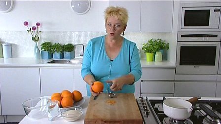 Zesting citrus fruit