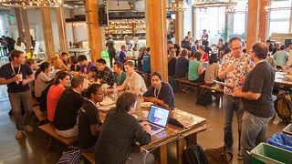 Saturday breakfast with the Science Hack Day community!