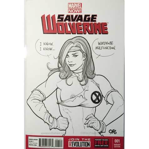 Frank Cho Savage Land Rogue Sketch Cover