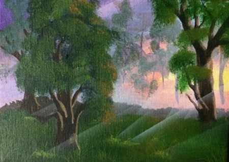 Speckled Sunlight #4214017 8x6 acrylic on canvas board Dawn Blair ©2014