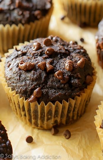 130 Calorie Chocolate Pumpkin Spice Muffins by sallysbakingaddiction.com. Fudgy muffins that are full of flavor and light on calories!
