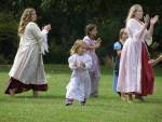 Children dancing the Virginia Reel