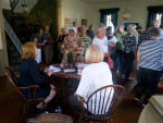 Signing in the old lodge