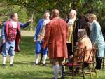 Actors portraying a scene