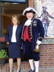Beth with the town crier