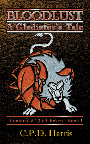 The Retouched Cover for Bloodlust: A Gladiator's Tale.