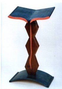 Curly Maple and Walnut bookstand by Ron Curtis roncurtis.com