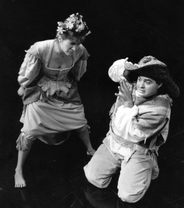 Cindy as Phebe glaring at Sylvius
