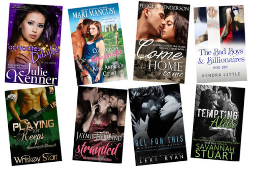 Hump Day books from Julie Kenner, Marianne Mancusi, Peggy L Henderson, Kendra Little, Whiskey Starr, Jaymie Holland, Lexi Ryan, and Savannah Stuart!