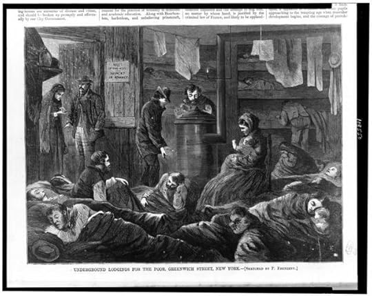 Underground lodgings for the poor of New York around 1869. Many people who ultimately ended up in Poor Houses would have been familiar with such scenes (Library of Congress)