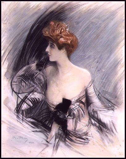 Boldini's portrait of Sarah Bernhardt. Click on the image to visit The World of the Courtesan.