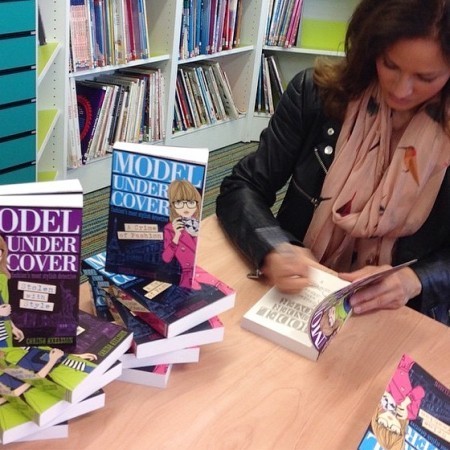 In the library at Enfield County Girls' School.