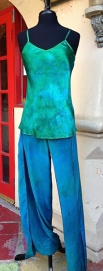 Emerald camisole blue Thai pants