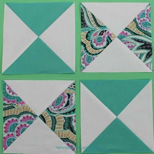how to sew 1/4-square triangles by Nancy Zieman
