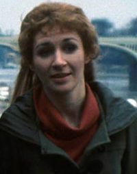 Caroline John as Liz Shaw in Doctor Who.