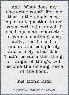 Main Characters Writing