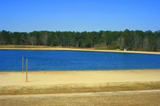 One of the first things you will see is the beach at Robin lake, It was one of the largest man made beaches in the world for many years. there are little ice cream shops, beach gear shops and sunwear botiques all along the sidewalk by the beach and a huge pavillion just east of it. The Masters water ski tournament used to be held here annually.