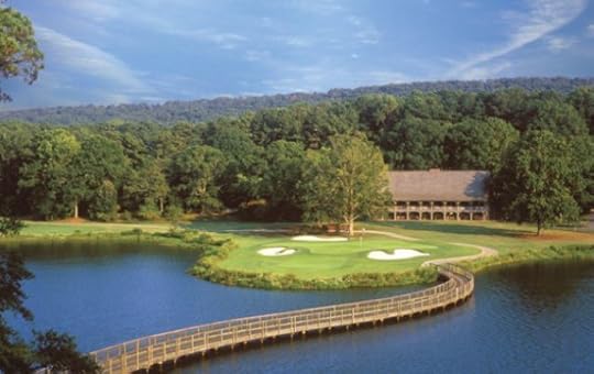 Lake View course has many water traps and is the location of The Veranda Restaurant overlooking the greens.