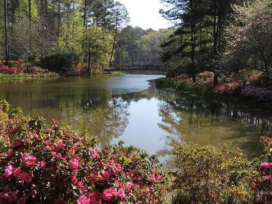 As you pass by the serene lake pools you will come upon the Sibley Center.