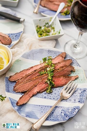 Thyme and Tea Rubbed Flank Steak with Gremolata | FoodforMyFamily.com